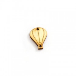 Wooden Pendant Hot Air Balloon 25x17mm Connector