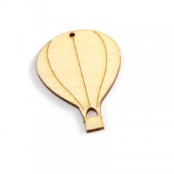 Wooden Pendant Hot Air Balloon 60x45mm