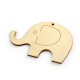 Wooden Pendant Elephant 83x45mm