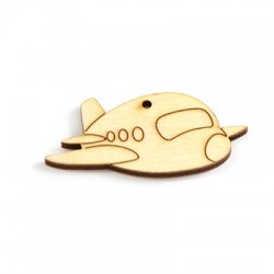 Pendentif avion en Bois 27x60mm