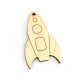 Wooden Pendant Spaceship 64x39mm
