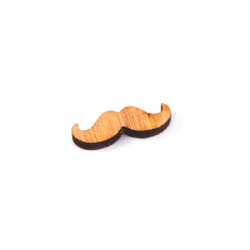 Wooden Pendant Mustache 6x20mm