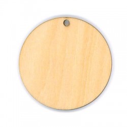 Wooden Round Pendant 50mm