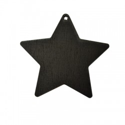 Wooden Pendant Blackboard Star 90x96mm