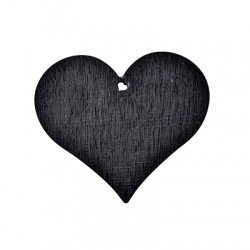 Ξύλινο Μοτίφ Μαυροπίνακας Καρδιά 83x95mm