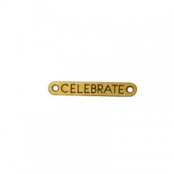 Ξύλινο Στοιχείο "Celebrate" για Μακραμέ 25x4mm