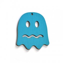Wooden Pendant Ghost 51x60mm