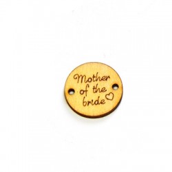 Ξύλινο Στοιχείο Στρογγυλό "Bride" για Μακραμέ 18mm