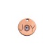 Ξύλινο Μοτίφ Στρογγυλό Μάτι "JOY" Γούρι με Σμάλτο 20mm