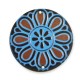 Wooden Painted Pendant Flower 50mm
