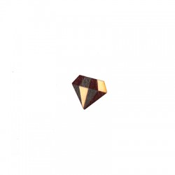 Wooden Pendant Diamond 17x15mm 