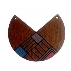 Wooden Pendant Irregular 55x46mm