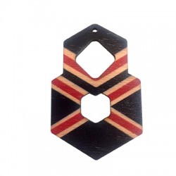 Wooden Pendant Irregular 39x59mm