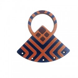 Wooden Pendant Irregular 64x65mm