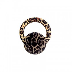 Wooden Pendant Irregular Animal Print 41x45mm