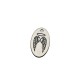 Wooden Pendant Oval Angel's Feathers 15x25mm