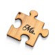Wooden Pendant Puzzle Piece "Mr." 69x67mm