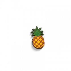 Wooden Charm Pineapple 10x18mm