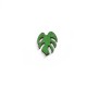 Wooden Painted Tropical Leaf 14x18mm