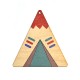 Wooden Pendant Indian Tent 65x70mm