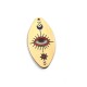 Wooden Pendant Oval with Eye 32x60mm