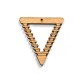 Wooden Pendant Triangle 55x60mm