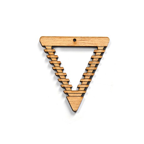 Wooden Pendant Triangle 55x60mm