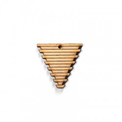 Wooden Pendant Triangle 36x35mm