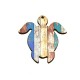 Wooden Pendant Turtle 55x60mm