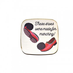 Wooden Magnet Square Shoes "for marching" 50mm