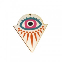 Wooden Pendant Arrow Eye 49x60mmmm