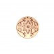 Wooden Painted Pendant Flowers 60mm
