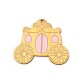Wooden Painted Pendant Carriage 64x55mm
