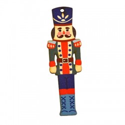 Wooden Lucky Pendant Nutcracker 28x89mm