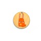 Wooden Pendant Round Hare 35mm