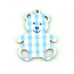 Wooden Pendant Bear 45x59mm