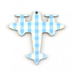 Wooden Pendant Airplane 62x60mm