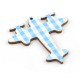 Wooden Pendant Airplane 62x60mm