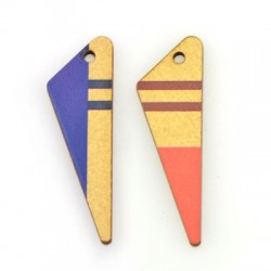 Wooden Pendant Irregular Triangle 15x49mm