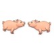 Wooden Pendant Pig Set (Suitable for Earrings) 58x38mm  (NOT FOR SALE IN PORTUGAL)