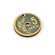 Ξύλινο Μοτίφ Στρογγυλό Νόμισμα "5 ΛΕΠΤΑ" Γούρι 35mm