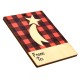 Wooden Lucky Pendant Card "From - To" w/ Star 60x85mm