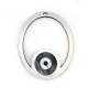 Wooden and Plexi Acrylic Pendant Oval Eye 79x63mm
