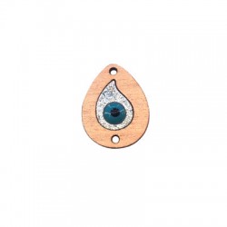 Wooden and Plexi Acrylic Connector Eye25x19mm with Enamel