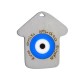 Ξύλινο & Πλέξι Ακρυλικό Μοτίφ Σπίτι Μάτι Ευχές Γούρι 58x64mm