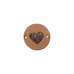 Wooden Round Pendant With Plexi Acrylic Star 200mm Connector