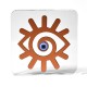 Wooden w/ Plexi Acrylic Deco Square w/ Evil Eye 110mm