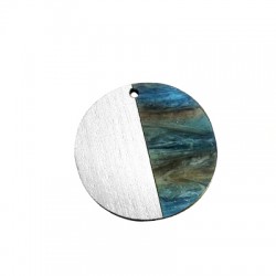 Wooden and Plexi Acrylic Pendant Round 40mm