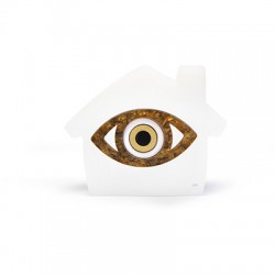 Wooden w/ Plexi Acrylic Lucky Deco House w/ Evil Eye 64x50mm