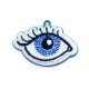 Wooden and Fabric Pendant Eye 34x54mm